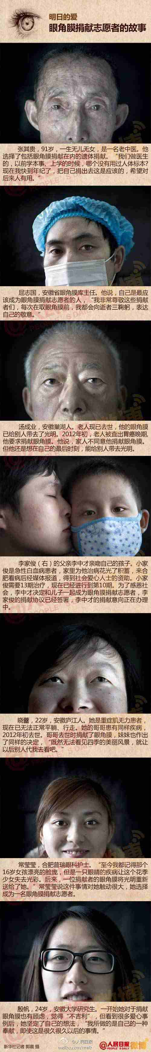 人民日報：明日的愛 眼角膜捐獻志愿者的故事